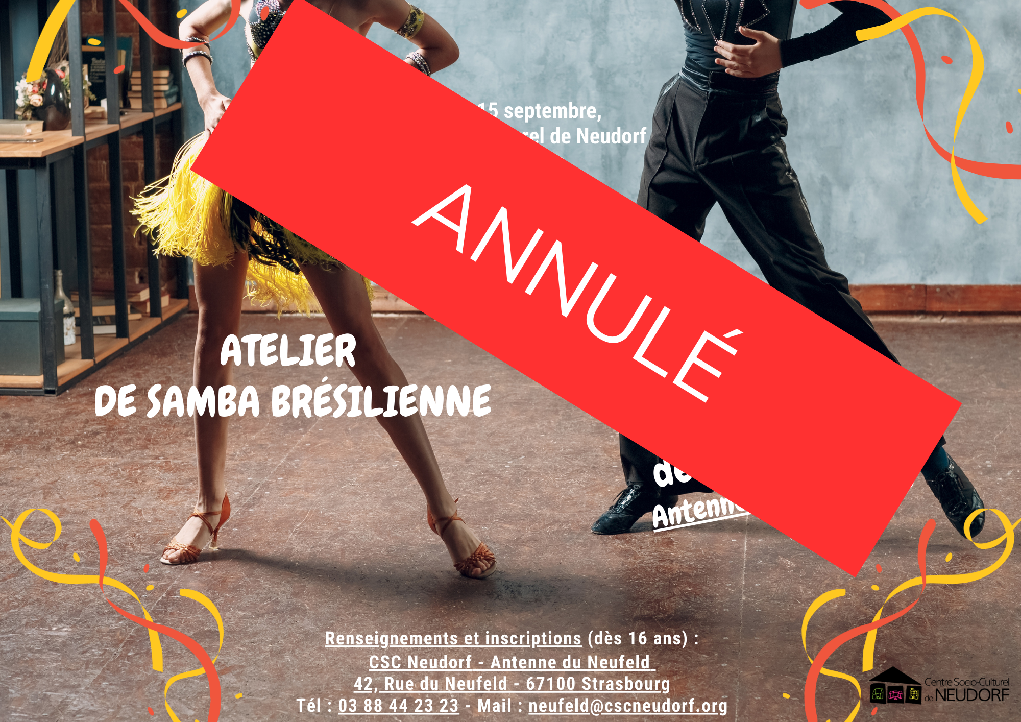 Atelier de samba brésilienne annulé
